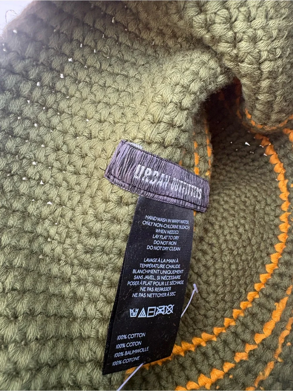 NWOT Urban Outfitters Stripe Knit Roll Cuff Beanie